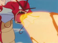 Gyarados usando hiperrayo.