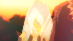 Ampharosita sin pulir en el Especial Pokémon Megaevolución.