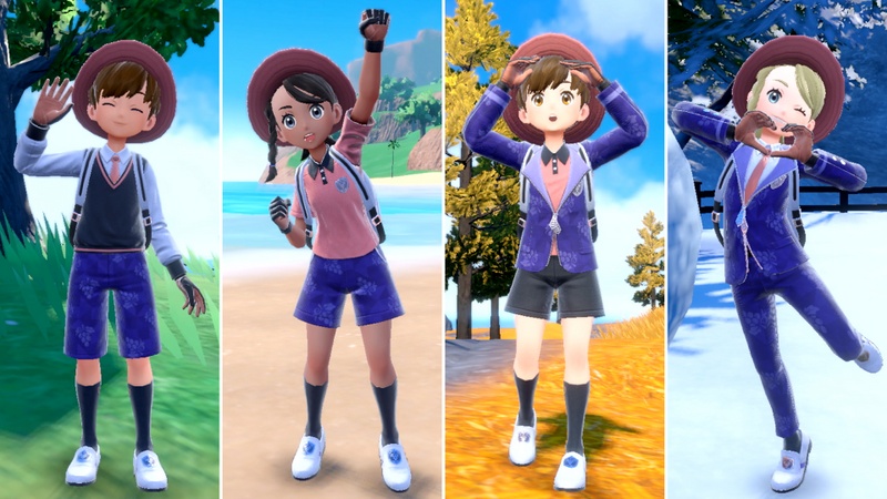 Archivo:Lote de uniformes nuevos Pokémon Púrpura.jpg