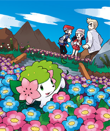 Encuentro con Shaymin en la roca blanca.