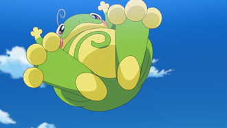 Politoed de Misty usando bote.