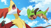 Chespin usando tacleada.