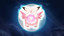 Clefable usando fuerza lunar.