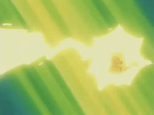 Pikachu usando rayo.