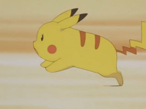 Pikachu usando ataque rápido.
