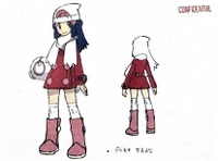 Boceto de Maya en Pokémon Platino.