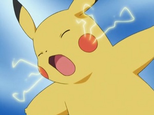 Pikachu usando rayo.