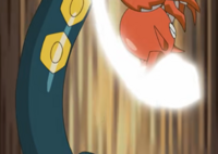 Corphish usando martillazo.