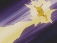 Pikachu usando rayo.