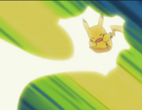 Pikachu usando rayo.