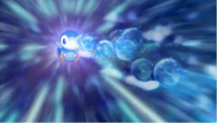 Piplup usando rayo burbuja.