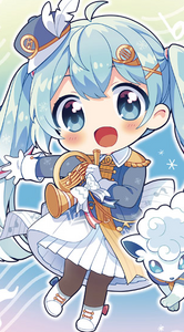 Diseño chibi de Miku en SNOW MIKU.