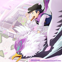 Artwork de Luka (Academia) y Braviary de Hisui.