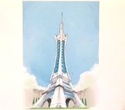 Arte conceptual de la torre Prisma.