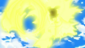 Dedenne usando impactrueno.