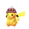 Pikachu con gorro de copo de nieve
