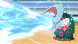 Dracovish de Ash usando pistola agua.