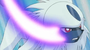 Absol usando psico-corte.