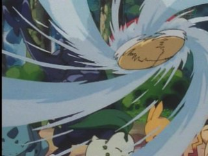 Squirtle usando hidrobomba.