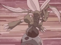 Scyther usando corte furia.