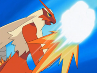 Blaziken usando gancho alto.