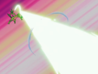 Grovyle usando rayo solar.