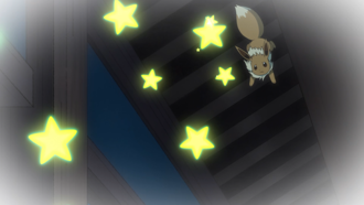 Eevee de Soleil/Sole usando rapidez.