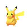 Pikachu con corona de aguamarina