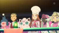 Gena como parte del jurado de Pokélitos de la Exhibición/Gran espectáculo Pokémon.