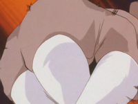 Un Kangaskhan usando Puño Mareo.