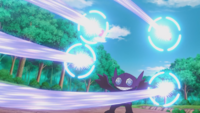 Sableye de Ult usando joya de luz.