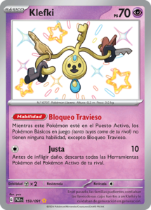 Versión Rara Variocolor de la carta en Destinos de Paldea.