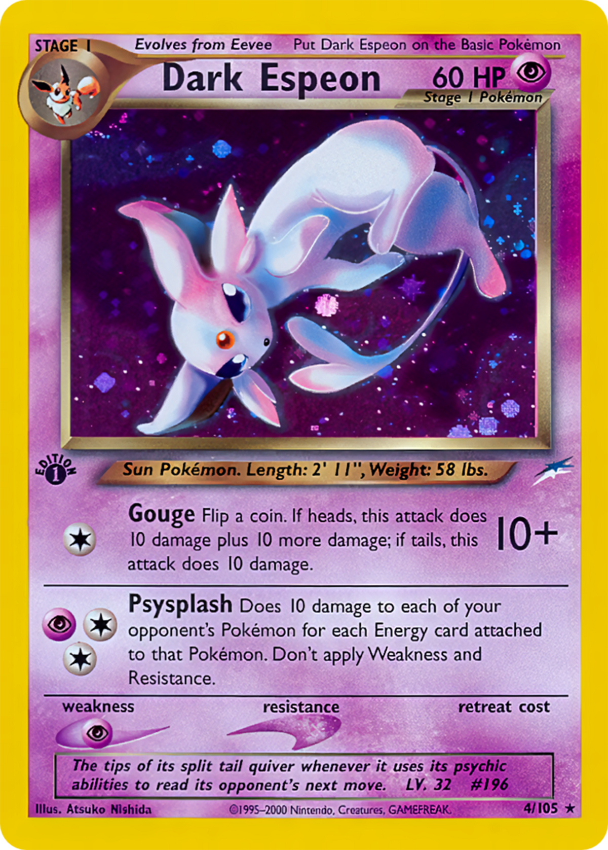 Dark Espeon (Neo Destiny TCG) - WikiDex, la enciclopedia Pokémon