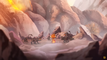 Enfrentamiento entre dos clanes de Houndoom.