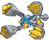 Imagen de Mega-Metagross variocolor en Pokémon Rubí Omega, Pokémon Zafiro Alfa, Pokémon Sol, Pokémon Luna, Pokémon Ultrasol y Pokémon Ultraluna