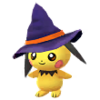Pichu con gorro de bruja