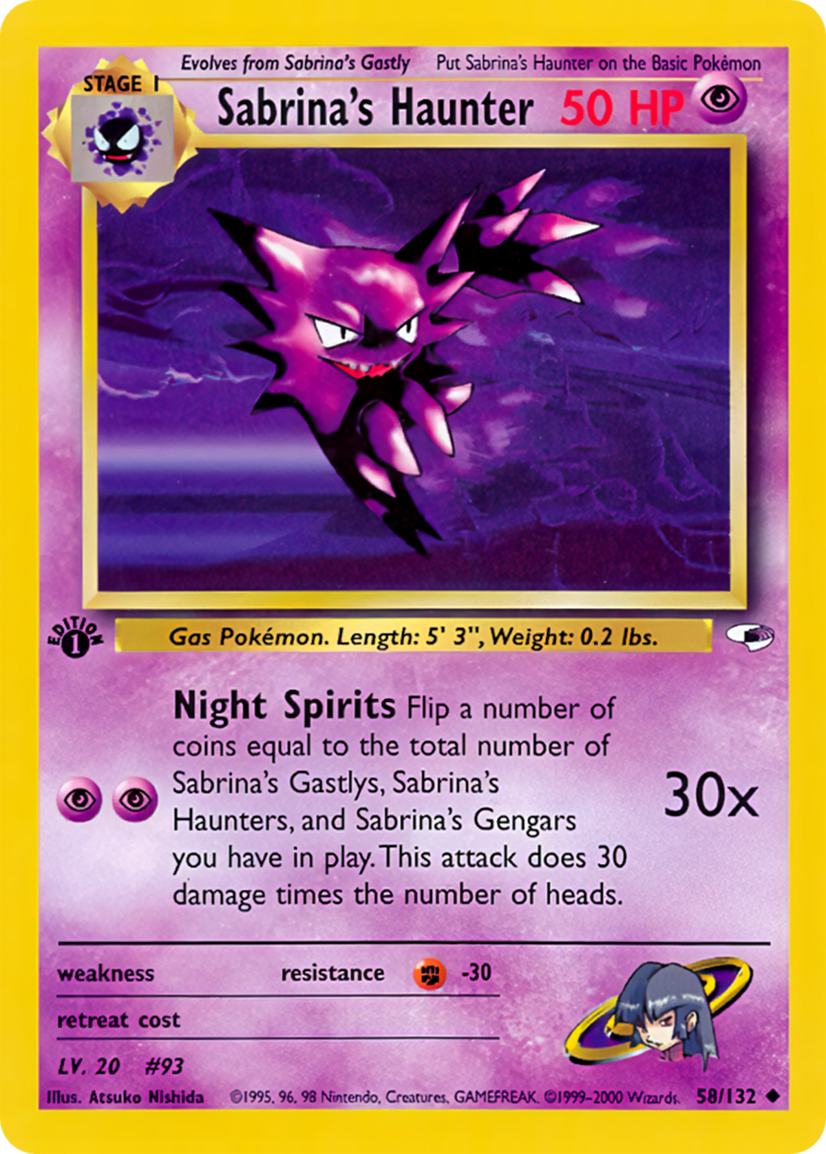 Sabrina's Haunter (Gym Heroes TCG) - WikiDex, la enciclopedia Pokémon
