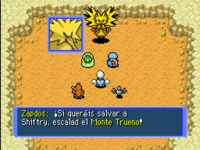 En el piso -10, Shiftry es raptado por Zapdos y este desafía al jugador y a su acompañante.