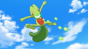 Treecko de Sawyer/Sabino usando Bala Semilla/Recurrente.