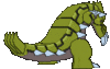 Imagen posterior de Groudon variocolor en Pokémon X, Pokémon Y, Pokémon Rubí Omega, Pokémon Zafiro Alfa, Pokémon Sol, Pokémon Luna, Pokémon Ultrasol y Pokémon Ultraluna