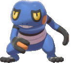 Imagen de Croagunk macho en Pokémon Espada y Pokémon Escudo