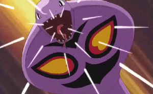 Arbok usando picotazo venenoso.
