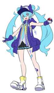 Diseño de Hatsune Miku en Mirai Donna Darō.