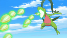 Grovyle de Sawyer/Sabino usando bala semilla/semilladora.