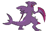 Imagen posterior de Mega-Garchomp variocolor en Pokémon X, Pokémon Y, Pokémon Rubí Omega, Pokémon Zafiro Alfa, Pokémon Sol, Pokémon Luna, Pokémon Ultrasol y Pokémon Ultraluna