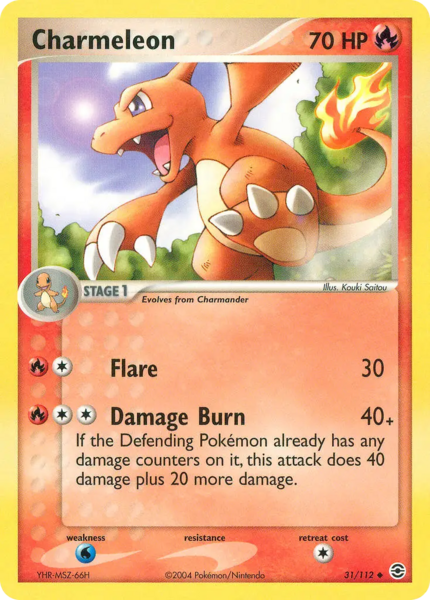 Archivo:Charmeleon (FireRed & LeafGreen TCG).png