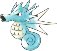Seadra en Pokémon Rojo y Verde.