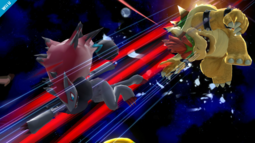 Zoroark usando golpes furia en SSB4.