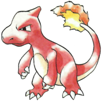 Charmeleon en Pokémon Rojo y Pokémon Verde.