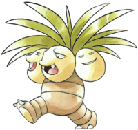 Exeggutor en Pokémon Rojo y Verde.